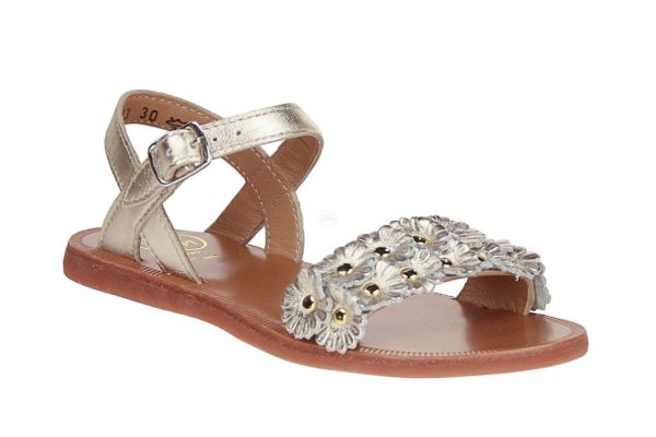 Pom d'Api Plagette Multi Flo Sandaal Goud  (PLAGETTE MULTI) - MerkenOutlet