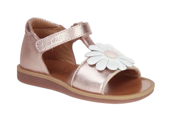 Pom d'Api Big Flo Metallic Roze Sandaal  (POPPY BIG FLO) - MerkenOutlet