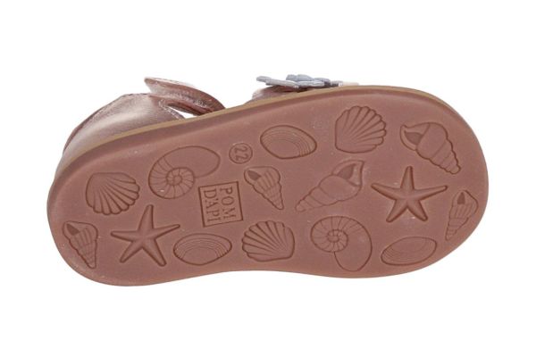 Pom d'Api Poppy Multi Flo Sandaal Metallic Roze  (POPPY MUTLI FLO) - MerkenOutlet