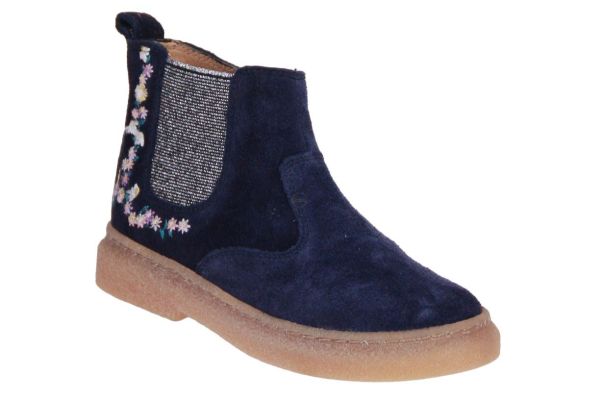 Pom d'Api Trix Jod Zip Brod Enkellaars Blauw  (TRIX JOD NAVY) - MerkenOutlet