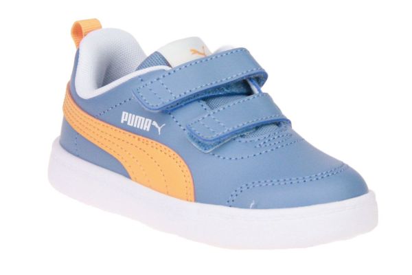 Puma Courtflex V2 V INF Blauw-Oranje  (371544-34) - MerkenOutlet