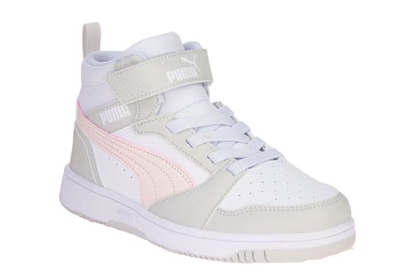 Puma Rebound V6 Mid AC+PS White-Frosty Pink-Sedate Gray Sneaker  (393832-04) - MerkenOutlet