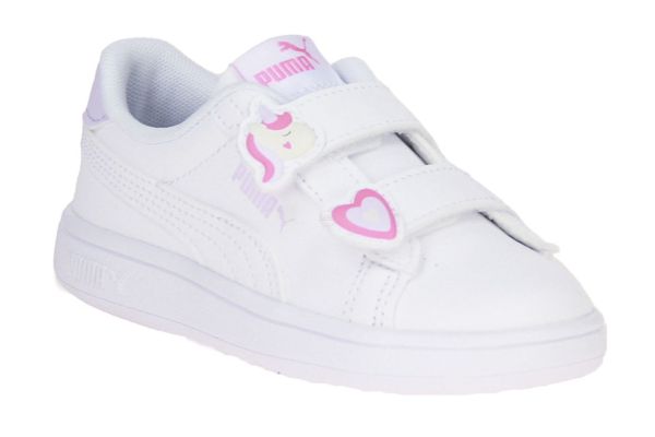 Puma Smash 3.0 Badges V Wit-Roze Sneaker  (397287-07) - MerkenOutlet