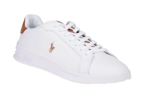 Ralph Lauren Polo Wit-Cognac Sneaker  (809877598001) - MerkenOutlet