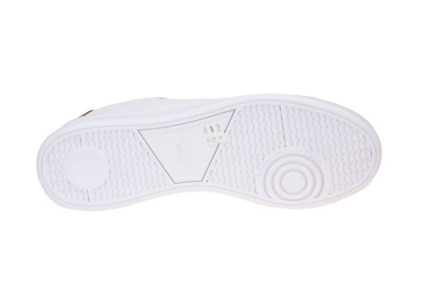 Ralph Lauren Polo Wit-Cognac Sneaker  (809877598001) - MerkenOutlet