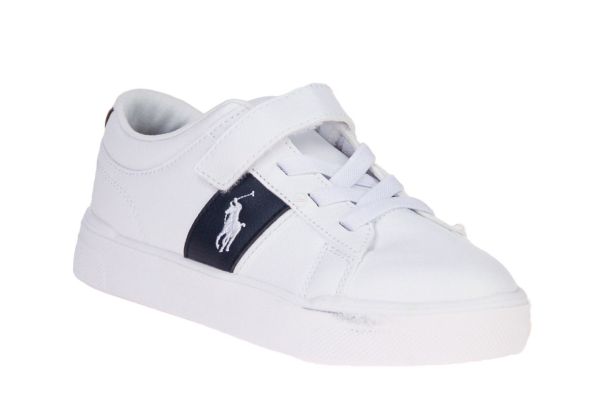 Ralph Lauren Polo Frazier PS Wit-Blauwe Sneaker  (FRAZIER WIT BLAUW) - MerkenOutlet