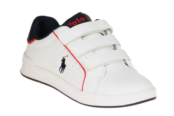 Ralph Lauren Heritage Court III EZ Wit-Blauw  (RL00592111) - MerkenOutlet