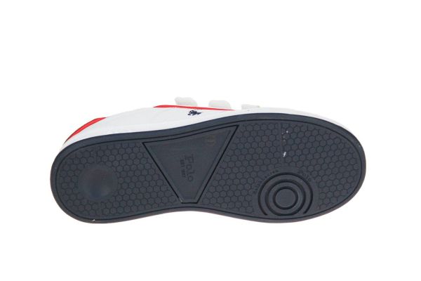 Ralph Lauren Heritage Court III EZ Wit-Blauw  (RL00592111) - MerkenOutlet