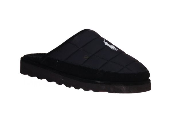 Ralph Lauren Polo Reade Scuff Zwarte Pantoffel  (843955403002) - MerkenOutlet