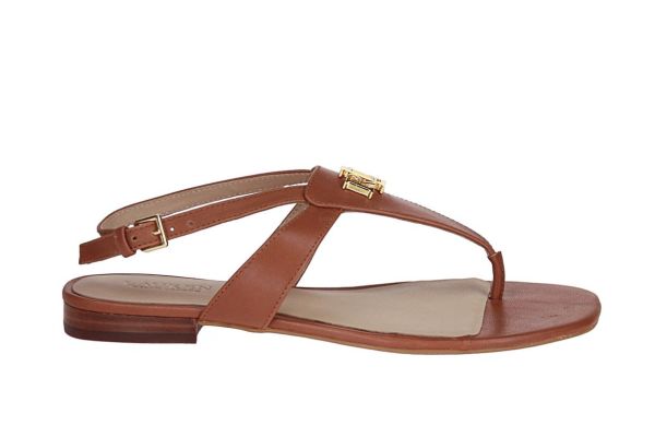 Ralph Lauren Everley Cognac Sandaal  (802959145002) - MerkenOutlet