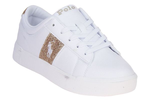 Ralph Lauren Frazier Sneaker Wit-Goud  (RL03479102) - MerkenOutlet