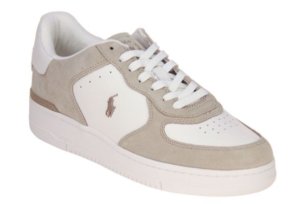 Ralph Lauren Polo Masters Beige-Witte Sneaker  (809P07174003) - MerkenOutlet