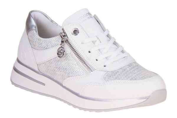 Remonte Witte Sneaker  (D1G08-80) - MerkenOutlet