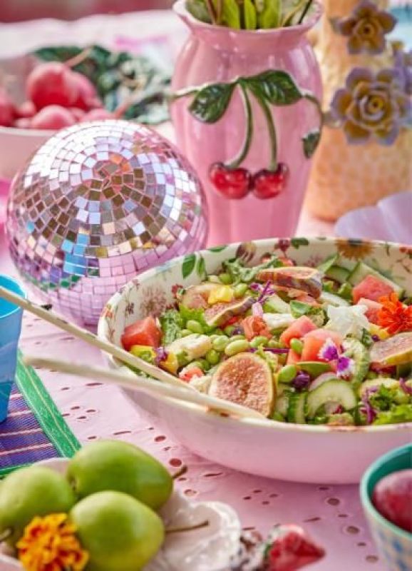 Rice Salad Bowl Pink Floras Dream Print 2.5L  (MESAB-FLODR) - MerkenOutlet