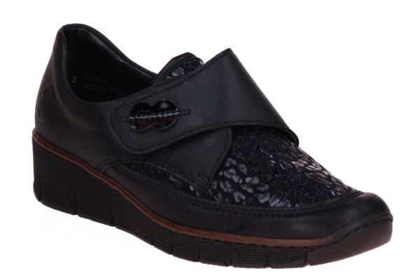 Rieker Zwarte Schoen  (537C0-00) - MerkenOutlet