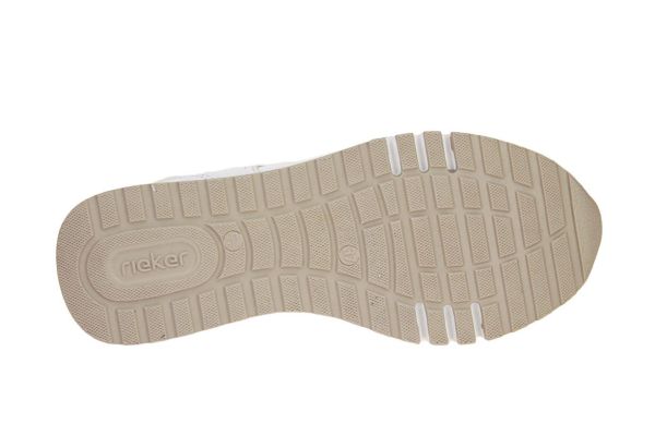 Rieker Witte Sneaker G-leest  (49010-80) - MerkenOutlet