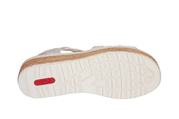 Rieker Gevlochten Sandaal Beige  (62741-60) - MerkenOutlet
