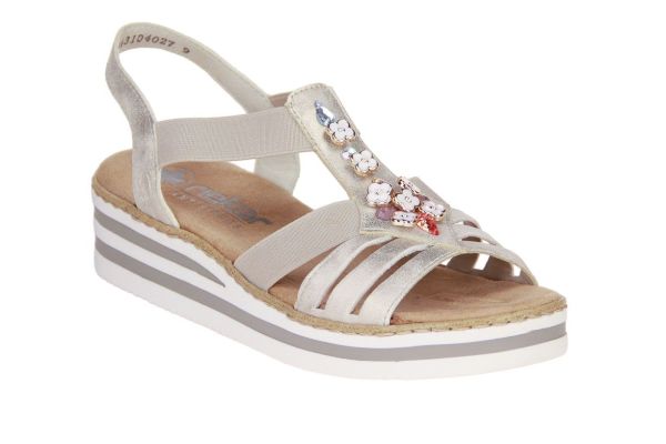Rieker Beige Sandaal  (V0245-60) - MerkenOutlet