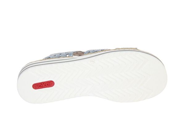 Rieker Slipper Steentjes Blauw  (V0689-12) - MerkenOutlet