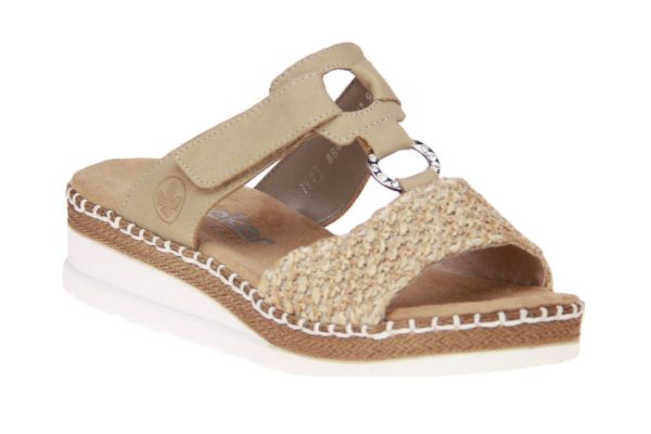 Rieker Slipper Beige  (V1243-60) - MerkenOutlet