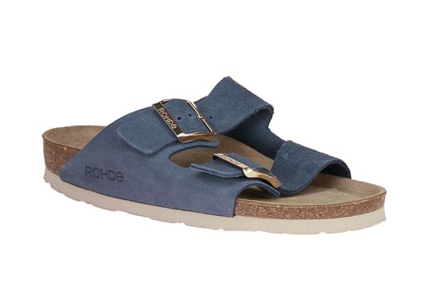 Rohde Jeans Blauwe Slipper  (5590-55) - MerkenOutlet