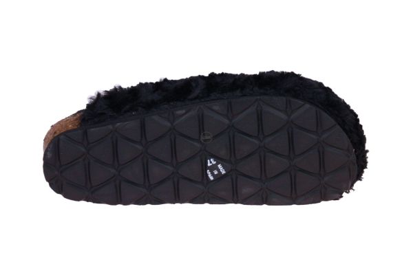 Rohde Zwarte Pantoffel Pels  (6063-90) - MerkenOutlet