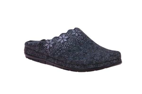 Rohde Grijze Pantoffel Steentjes  (6188-80) - MerkenOutlet