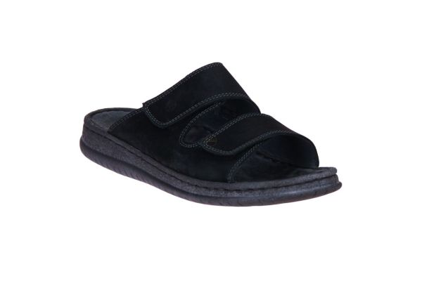 Rohde Zwarte Slipper Nubuck  (6240-zwart) - MerkenOutlet