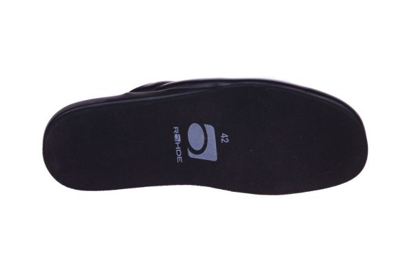 Rohde Zwarte Pantoffel Parketzool  (6607-90) - MerkenOutlet