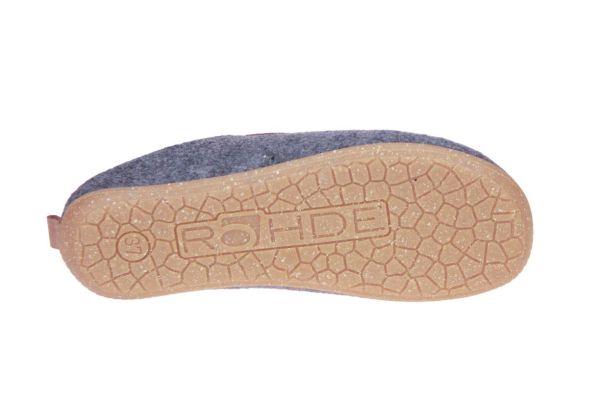 Rohde Licht Grijze Pantoffel Uitneembaar Voetbed  (6860-87) - MerkenOutlet