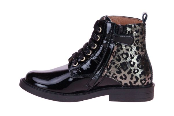 Romagnoli Zwarte Veterboot Lak  (8344R001) - MerkenOutlet