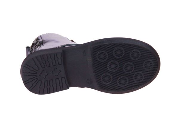 Romagnoli Zwarte Veterboot Lak  (8344R001) - MerkenOutlet