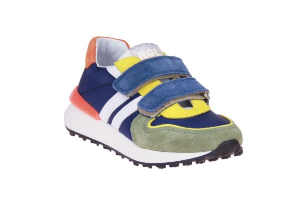 Romagnoli Blauw-Kaki Velcroschoen  (9548R-202) - MerkenOutlet