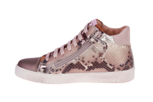 Romagnoli Beige Hoge Sneaker Slangenprint  (1762-311) - MerkenOutlet