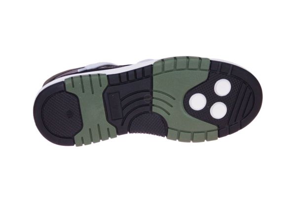 Romagnoli Kaki-Zwarte Hoge Sneaker  (1920-268) - MerkenOutlet