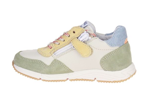 Romagnoli Beige-Groene Sneaker  (6112R-228) - MerkenOutlet