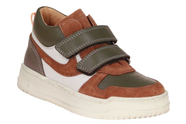 Romagnoli Velcroschoen Kaki-Bruin  (7380R-026) - MerkenOutlet