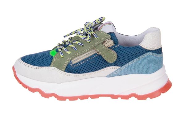 Romagnoli Sneaker Blauw-Groen  (8638-R050) - MerkenOutlet