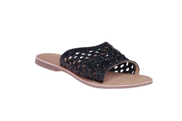 Salt+Umber Baja Zwarte Slipper  (BAJA-01) - MerkenOutlet