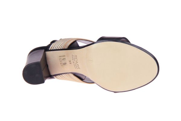 Scapa Zwarte Sandaal  (52/7117-900) - MerkenOutlet