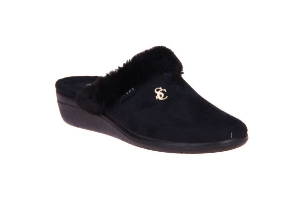 Scapa Zwarte Pantoffel  (21/4809003-903) - MerkenOutlet