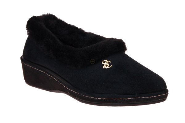 Scapa Zwart Gesloten Pantoffel  (21/9-903) - MerkenOutlet