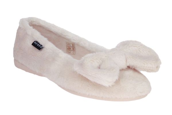 Scapa Montblanc Ballerina Pantoffel Strik Beige  (21/38001219-113) - MerkenOutlet