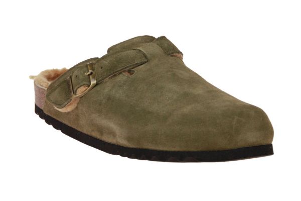 Scholl Olivier Kaki Slipper Wol  (OLIVIER-KHAKI) - MerkenOutlet