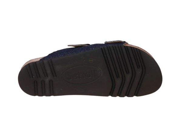 Scholl Josephine Jeans Blauwe Slipper  (F31514-OCEANO) - MerkenOutlet