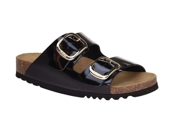 Scholl Noelle Lak Zwart Slipper  (F31524 NERO) - MerkenOutlet