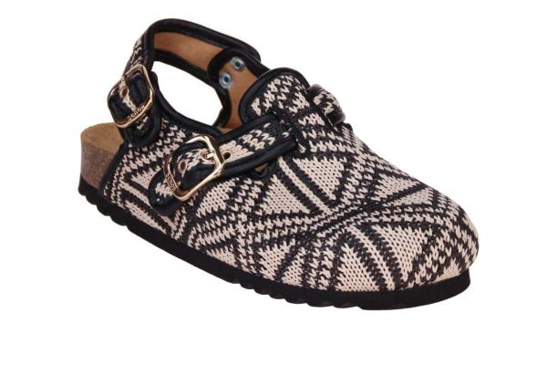 Scholl Fae Backstrap Offwhite/Black  (F007755 BIANCO SPORCO ) - MerkenOutlet