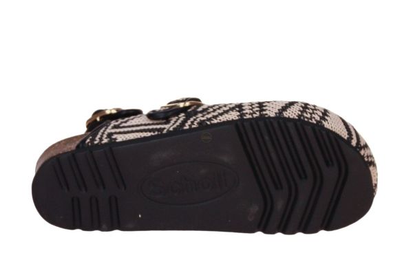 Scholl Fae Backstrap Offwhite/Black  (F007755 BIANCO SPORCO ) - MerkenOutlet