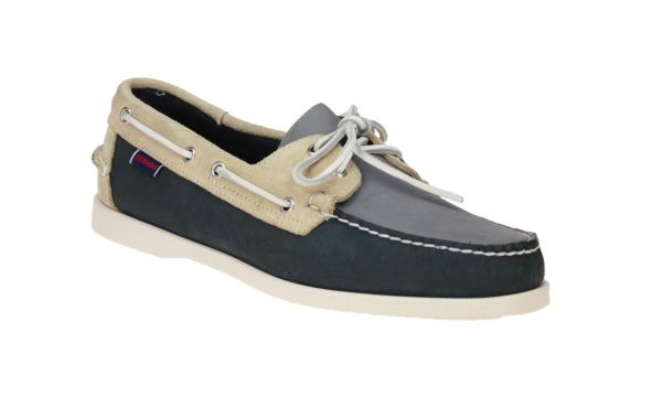 Sebago Dockside Portland Spinnaker Nubuck Blue Navy Offwhite   (7001SE0-N22) - MerkenOutlet