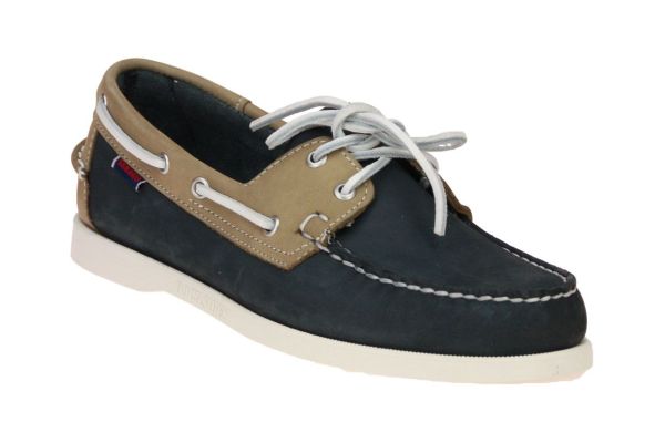 Sebago Docksides Portland Spinnaker Nubuck Blue Navy - Offwhite  (7001SE0-967) - MerkenOutlet